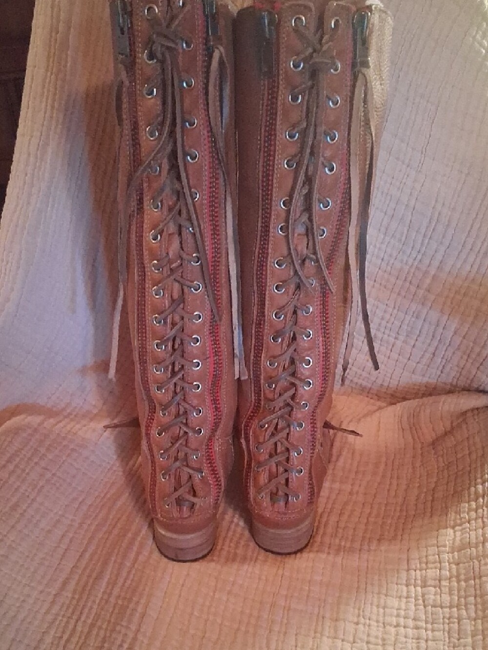 Freebird by Steven Chestnut Brown Over-the-Knee Lace-Up & Buckle Boots - Picture 3 of 4